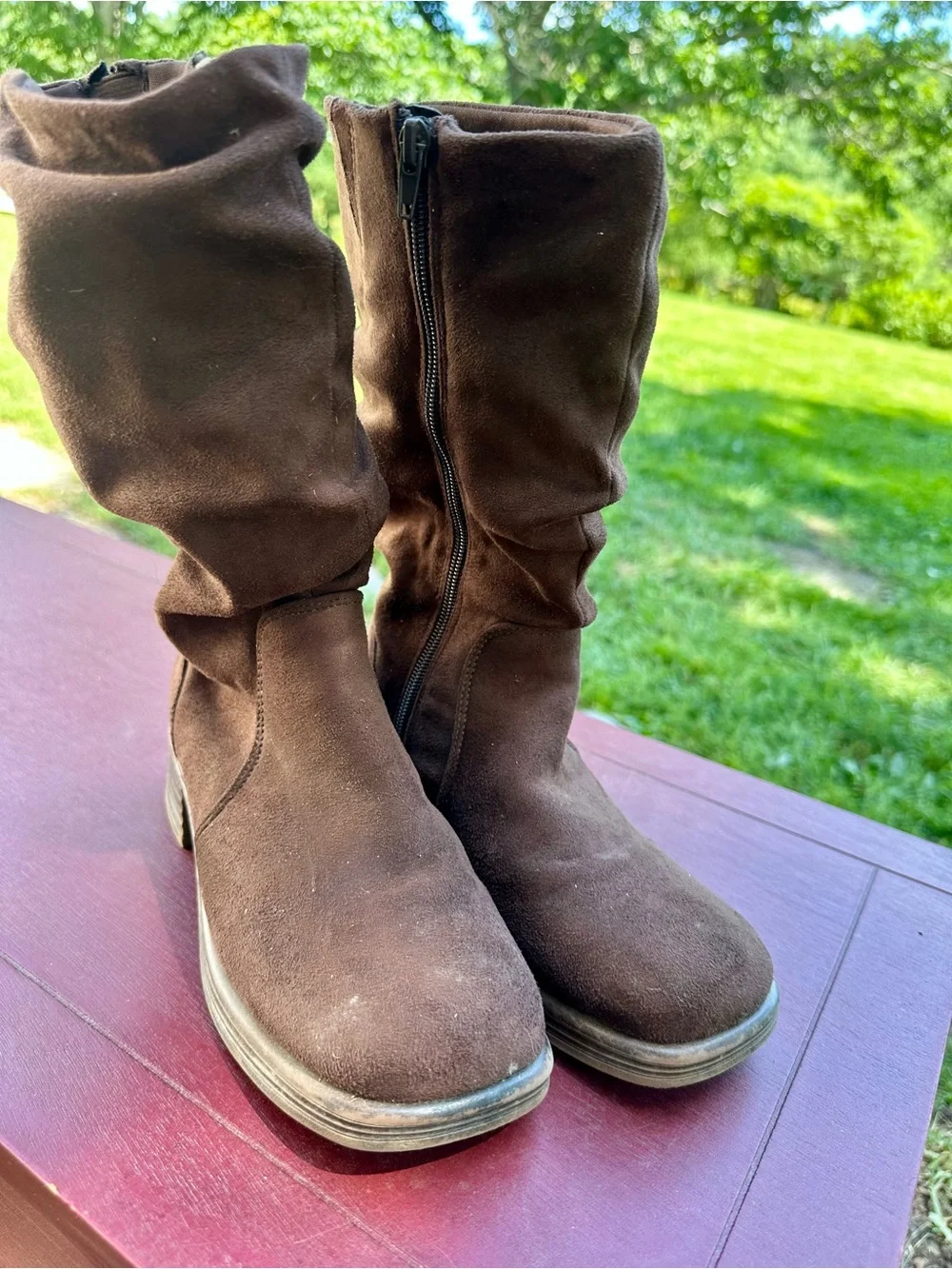 Steve Madden Brown Suede Slouch Boots